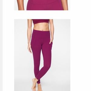 Magenta Athleta size leggings! Worn once!